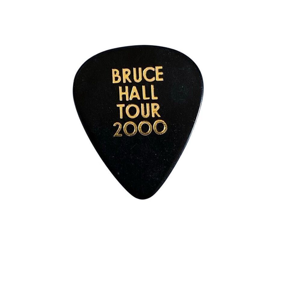Vintage REO Speedwagon Bruce Hall Vintage Guitar Pick 2000 Tour y2K black